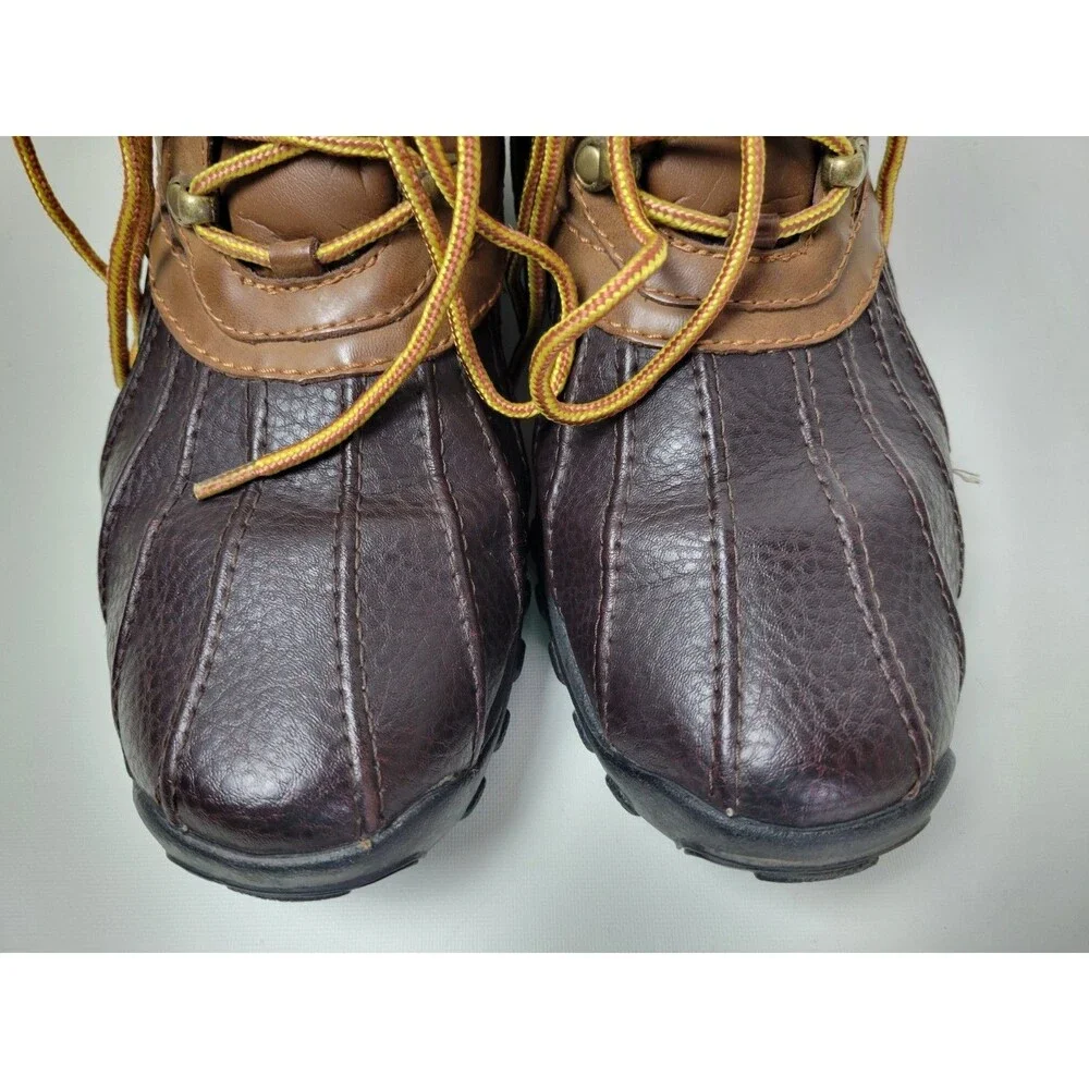 Polo Sport Ralph Lauren Mens Brown Leather‎ Duck  Boots  US 8.5